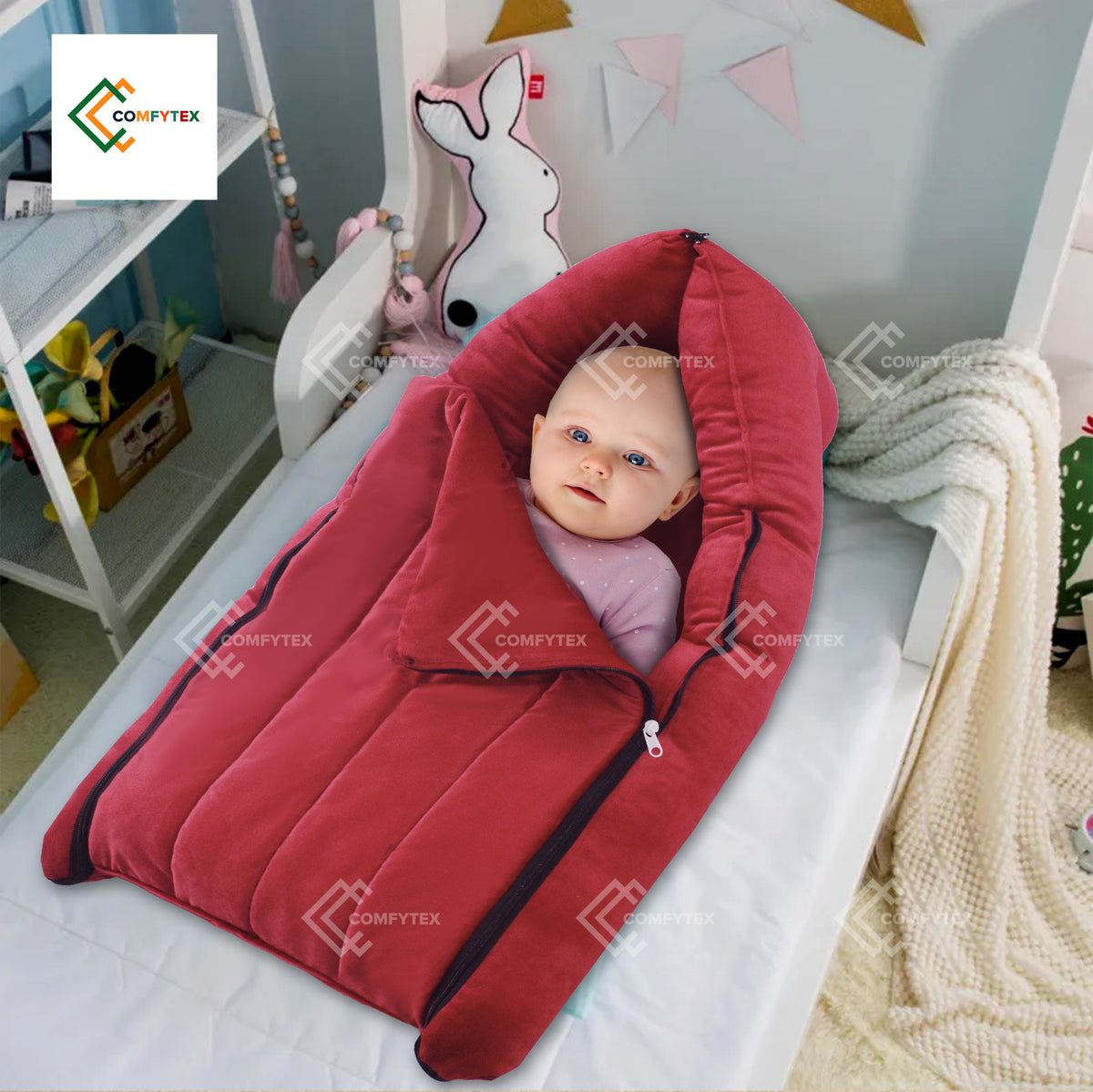 Premium Quality Comfortable Baby CARRY Nest for New Born Baby  Maroon