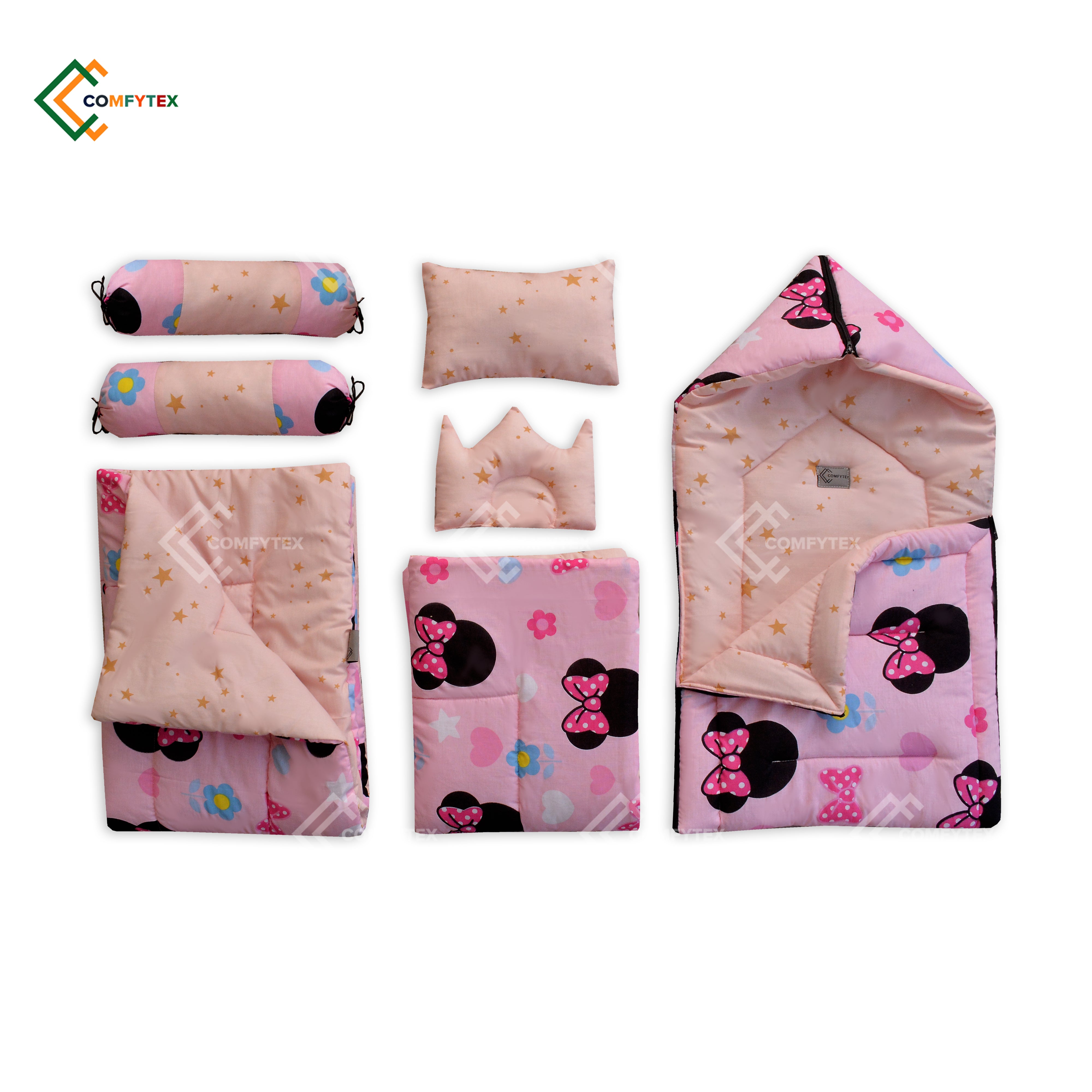 Cotton Printed Baby Set for New Born Baby-7 PCs    02