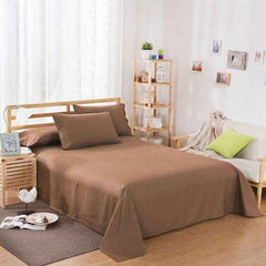 Cotton Plain Bed Sheet - 3 Pieces -