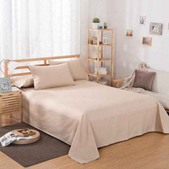 Cotton Plain Bed Sheet - 3 Pieces -