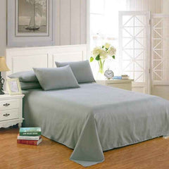 Cotton Plain Bed Sheet - 3 Pieces - GRAY