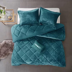 VELVET LUXURY CHIC COMFORTER SET GREEN