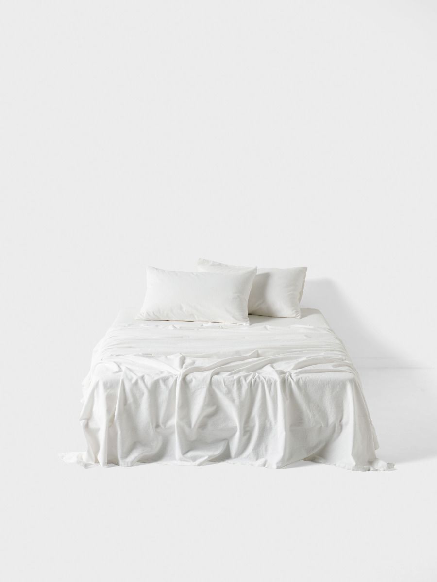 Luxury plan  Duvet Set Rich Cotton White