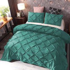 8 Pcs Diamond Pintuck Duvet set Teal