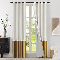 Creem&gold
Luxury Velvet 2 tone Curtains