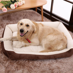 Super Soft Dog Beds Waterproof Bottom - Warm Bed For Dog & Cat - Maroon and Black