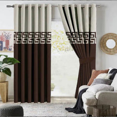 Creem& Brown 
Luxury Velvet 2 tone Curtains