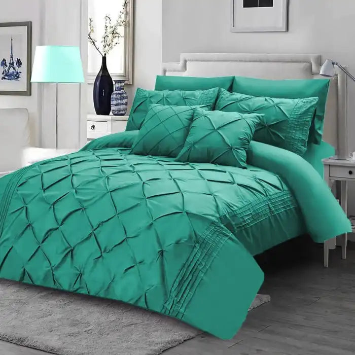 8Pcs Pintuck Duvet Set Bedding