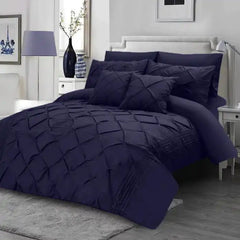 8Pcs Pintuck Duvet Set Bedding