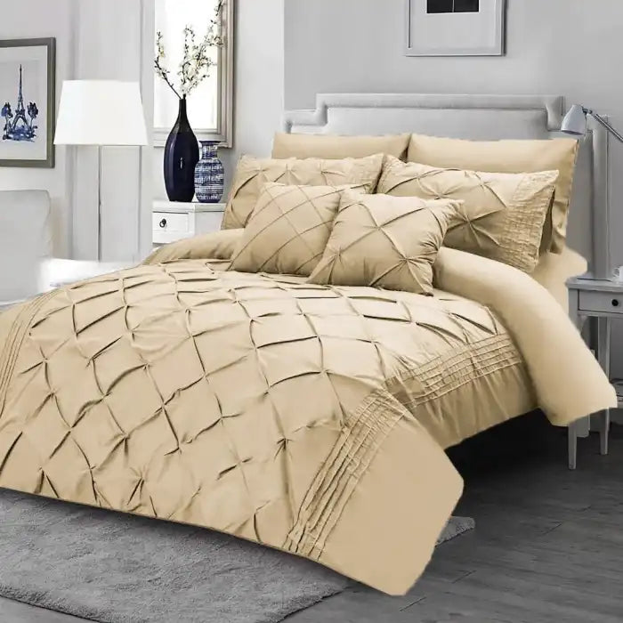 8Pcs Pintuck Duvet Set Bedding