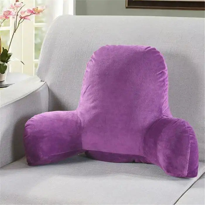 Backrest Ball Fiber Filled Reading Rest Chair Pillow Purple