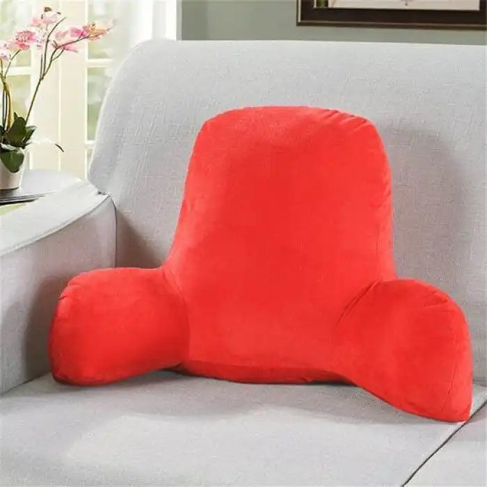 Backrest Ball Fiber Filled Reading Rest Chair Pillow Red