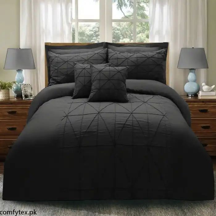 Bead 12 Design Pleated Duvet Set