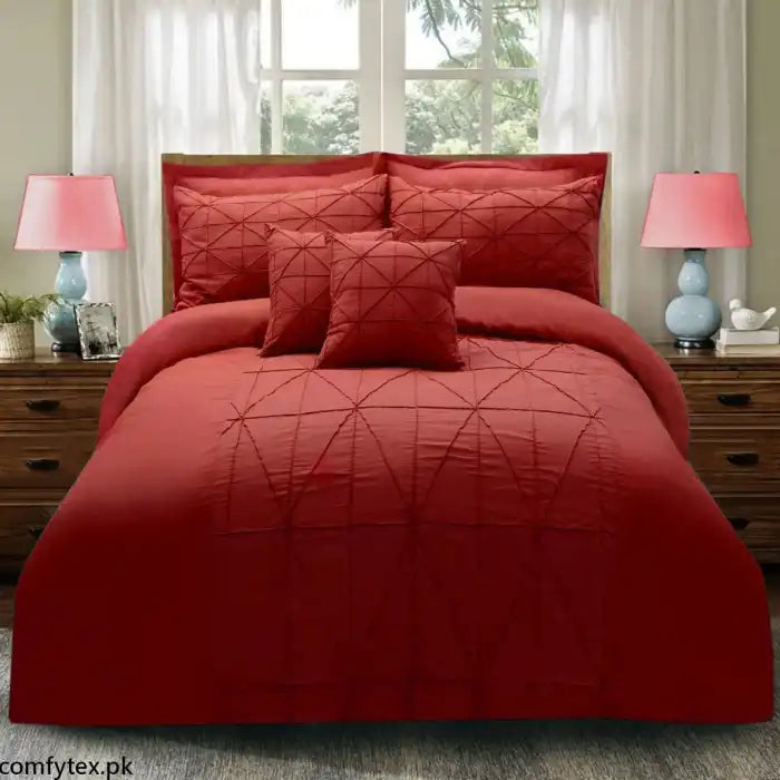 Bead 12 Design Pleated Duvet Set