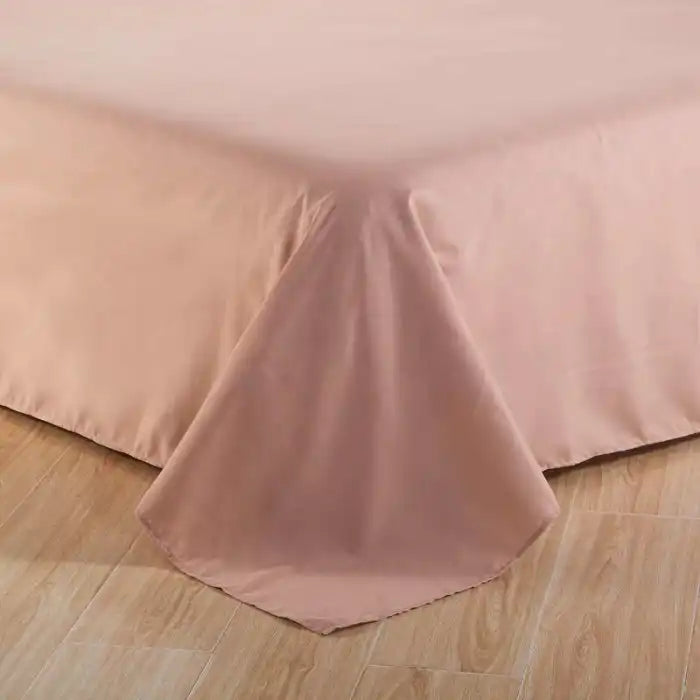 Cross Pleated Duvet Set - Peach