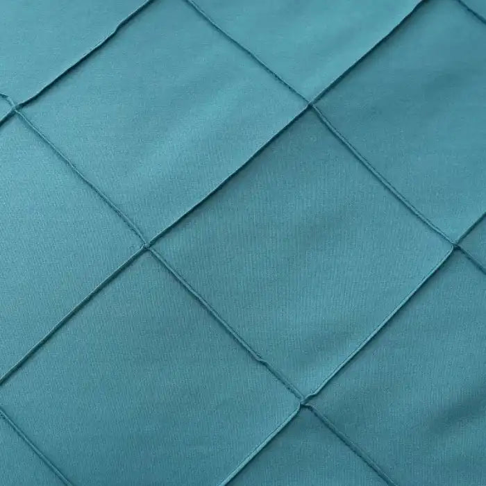 Cross Pleated Duvet Set - Teal