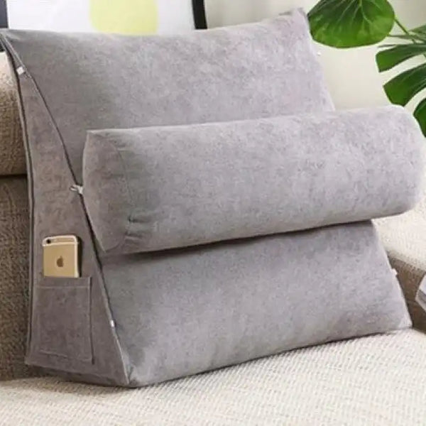 Gray Triangle Back Cushion / Pillow