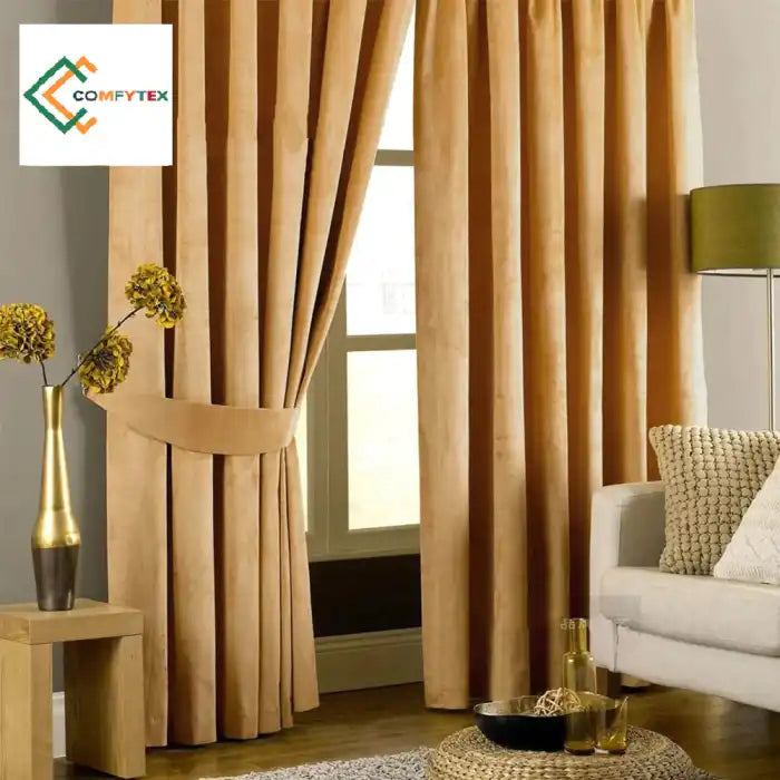 Pack Of 1 Plain Dyed Velvet Eyelet Curtain. Curtains