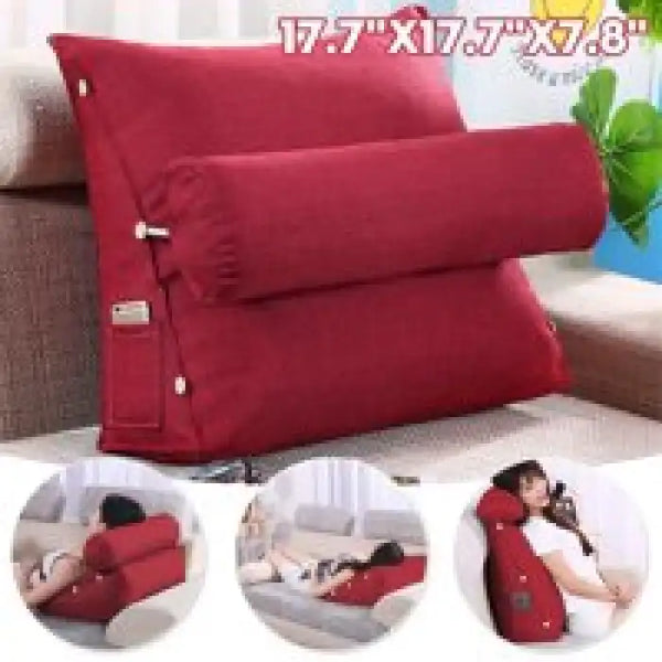 Red Triangle Back Cushion / Pillow