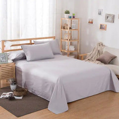 Rich Cotton Plain Bedsheet Set - 3 Pieces