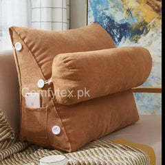 Triangle Back Ball Fiber Filled Comfortable Sofa Cushion / Pillow Copper