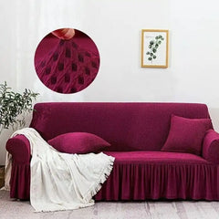 Turkish Style Sofa Fitted Cover Maroon Covers