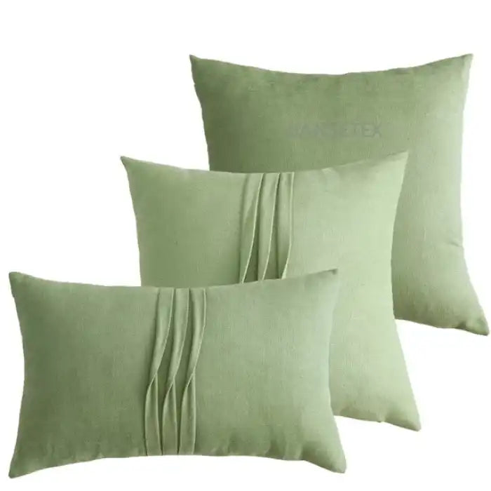 Velvet Three Linning Plain Sofa Cushion & Duck Pillow Bedding