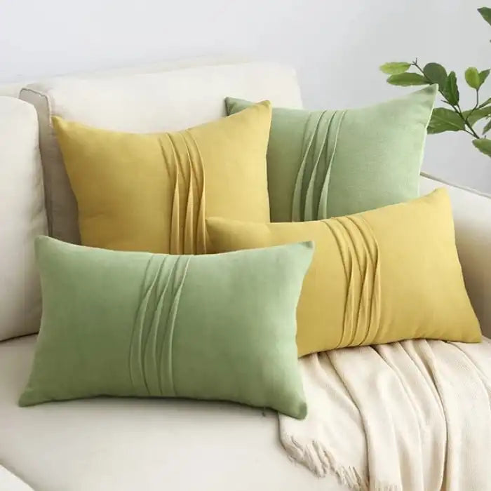 Velvet Three Linning Plain Sofa Cushion & Duck Pillow Bedding